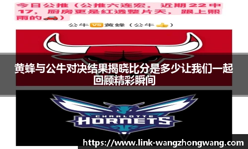 黄蜂与公牛对决结果揭晓比分是多少让我们一起回顾精彩瞬间